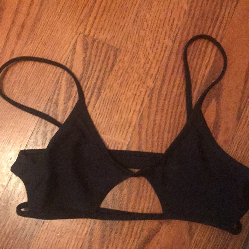 Khassani surf jolyn bathing suit top XS black